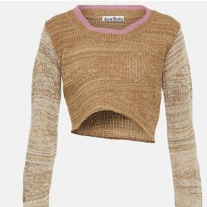 Acne Studios Asymmetric distorted sweater - Camel brown/tobacco/pink